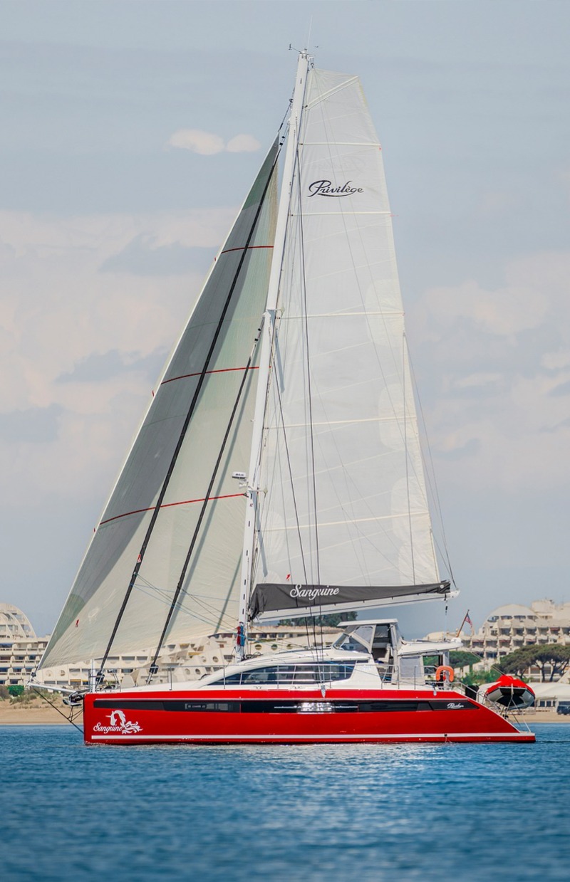 Privilege Catamarans 510 at sail
